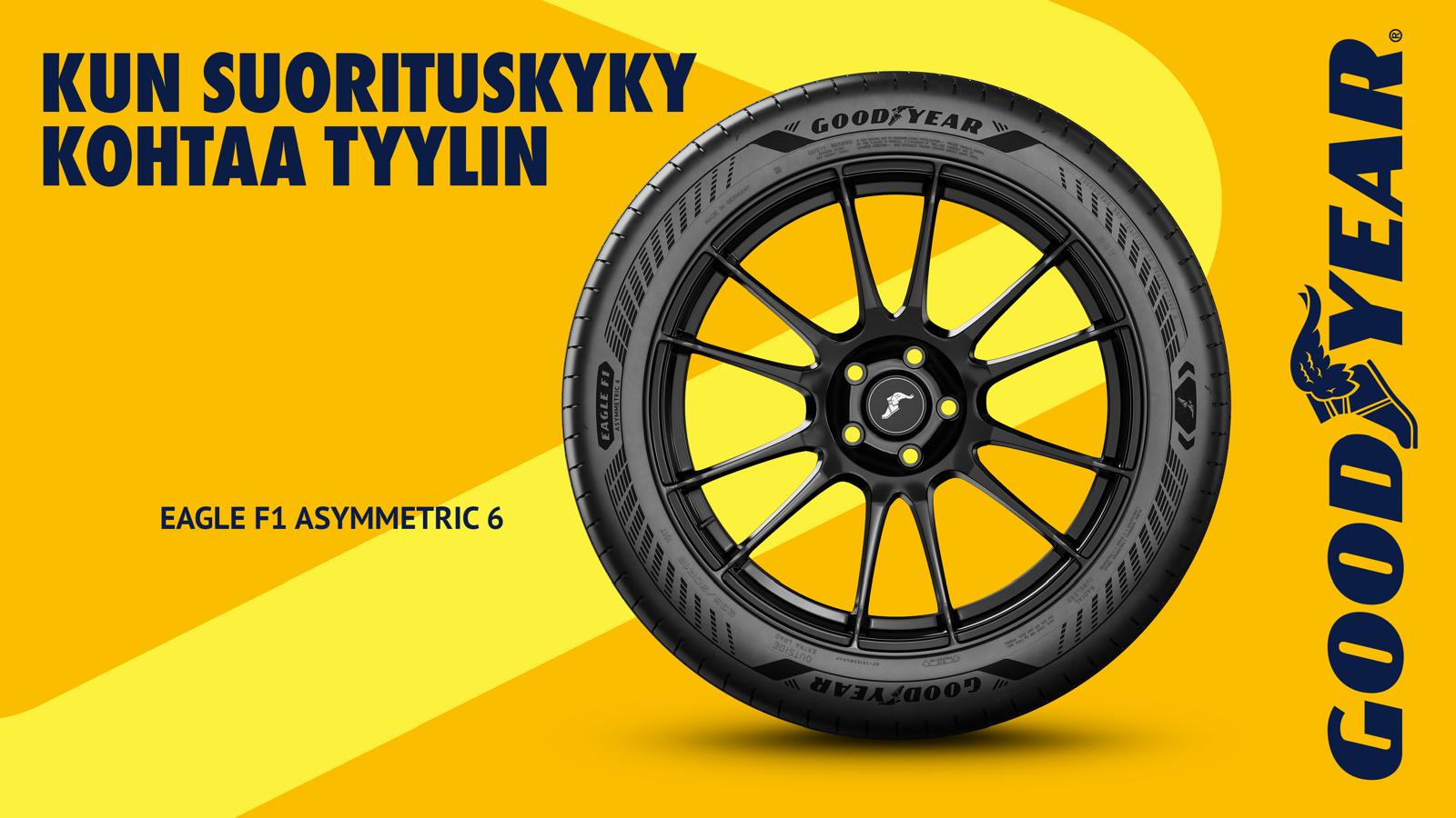 Goodyear Eagle F1 Asymmetric 6 - kun suorituskyky kohtaa tyylin